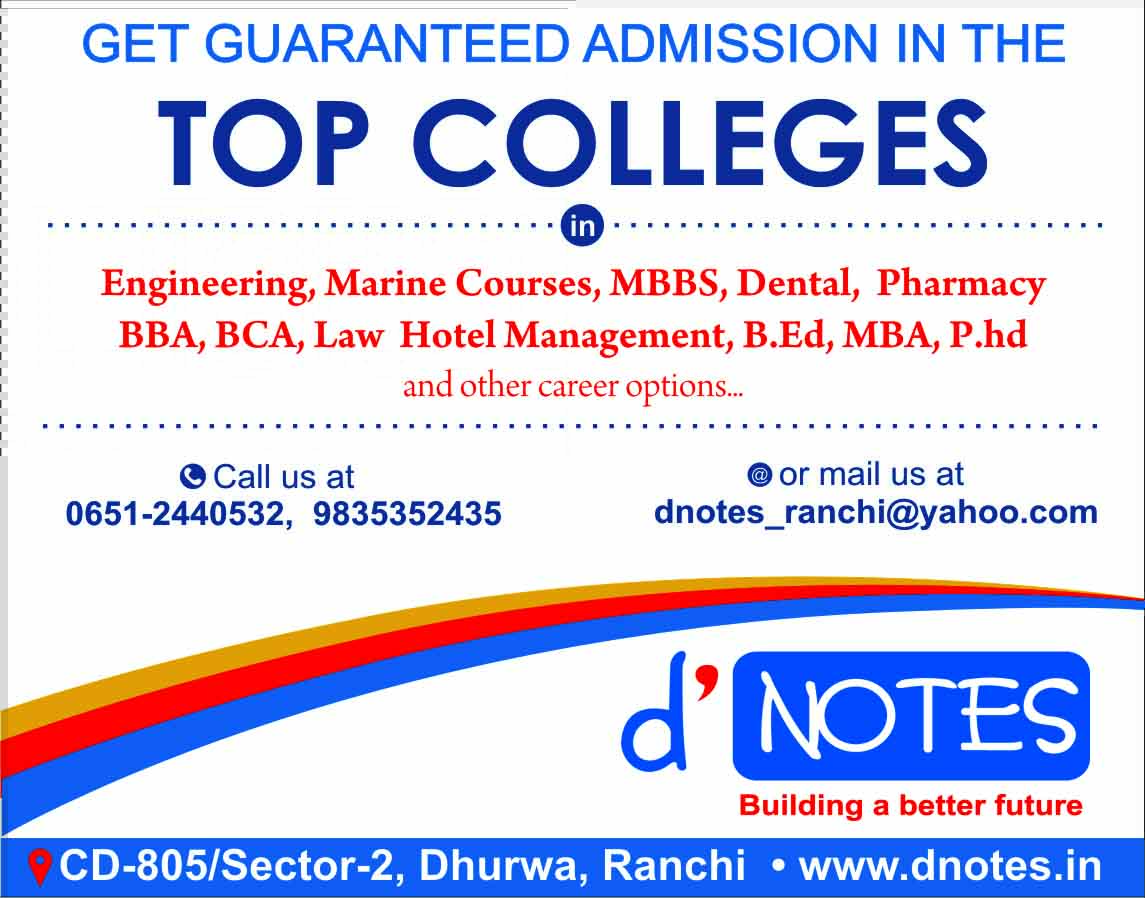 dnotes admission consultancy ranchi